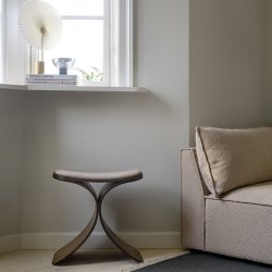 Gejst LUNO Skammel Mrk Eg/Mrk Beige Tekstil