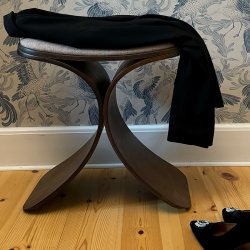 Gejst LUNO Skammel Mrk Eg/Mrk Beige Tekstil