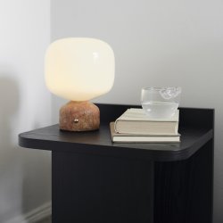 Gejst MEEMO Brbar Bordlampe Gyldenrd Marmor