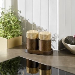 Gejst SINA Salt- og Peberkvrn Mrk Ask/Messing 