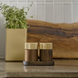 Gejst SINA Salt- og Peberkvrn Mrk Ask/Messing 