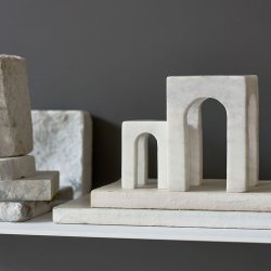 Gejst Arkis Bogsttte 3 stk. - Hvid Marmor