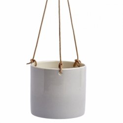 Anne Black Grow Hanging Urtepotte Small - Concrete