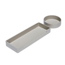 H&uuml;bsch District Opbevaringsbakke - Firkantet - Lysegr