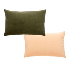 H&uuml;bsch Duo Tosidet Pude - Fljl - 60x40 cm - Grn/Sand