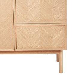 Hbsch Garderobeskab Herringbone - Sildeben - Eg