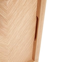 Hbsch Herringbone Sengebord - Natur