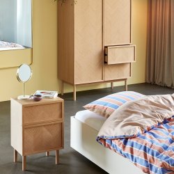 Hbsch Herringbone Sengebord - Natur