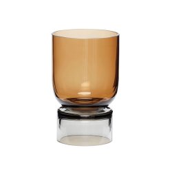 Hbsch Hndlavet Vase Stand - Ravgul/Smoke - H18 cm