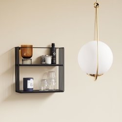 Hbsch Hndlavet Vase Stand - Ravgul/Smoke - H18 cm