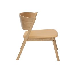 H&uuml;bsch Oblique Loungestol m. Ldersde - Natur 