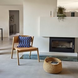 H&uuml;bsch Oblique Loungestol m. Ldersde - Natur 