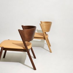 H&uuml;bsch Oblique Loungestol m. Ldersde - Natur 