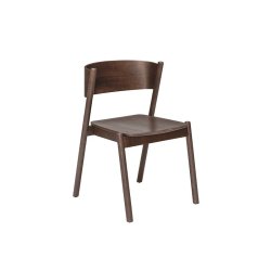 H&uuml;bsch Oblique Spisebordsstol - Mrkebrun