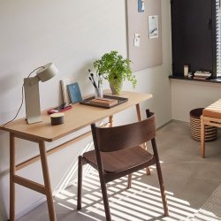 H&uuml;bsch Oblique Spisebordsstol - Mrkebrun