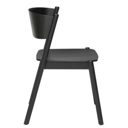 Hbsch Oblique Spisebordsstol - Sort