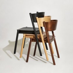 Hbsch Oblique Spisebordsstol - Sort