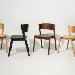 Hbsch Oblique Spisebordsstol - Sort