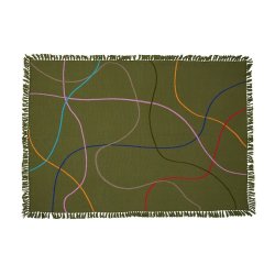 Hbsch Outline Tppe - Grn/Flerfarvet