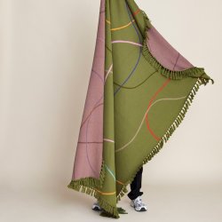 Hbsch Outline Tppe - Grn/Flerfarvet