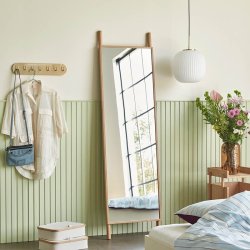 Hbsch Serene Pendel i Riflet Glas - Hvid/Messing - 32 cm