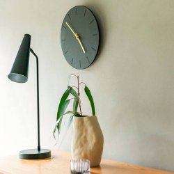 Hemverk Vgur 28 cm - Gunpowder/Guld Farvet Viser