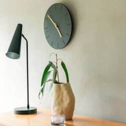 Hemverk Vgur 38 cm - Gunpowder/Guld Farvet Viser