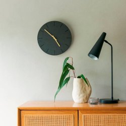 Hemverk Vgur 38 cm - Gunpowder/Guld Farvet Viser