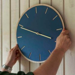 Hemverk Vgur 38 cm - Smokey Blue Eg/Guld Farvet Viser