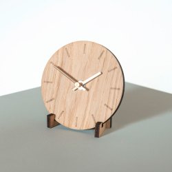 Hemverk Vg- &amp; Bordur 12 cm - Lys Eg/Kobberfarvet Viser