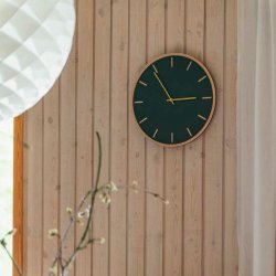 Hemverk Vgur 28 cm - Conifer Eg/Guld farvet Viser