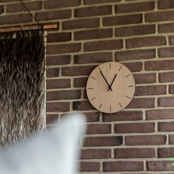 Hemverk Vgur 28 cm - Lys Eg/Slvfarvet Viser