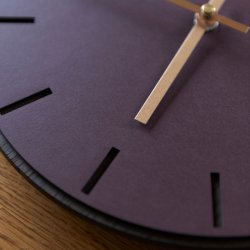 Hemverk Vgur 28 cm - Burgundy Mrk Eg/Guldfarvet Viser