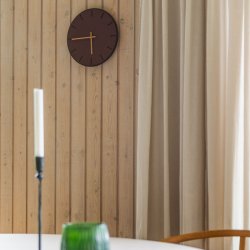 Hemverk Vgur 28 cm - Burgundy Mrk Eg/Guldfarvet Viser