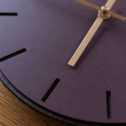 Hemverk Vgur 28 cm - Burgundy Mrk Eg/Kobberfarvet Viser