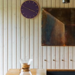 Hemverk Vgur 28 cm - Burgundy Eg/Guldfarvet Viser