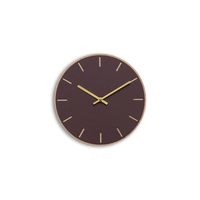 Hemverk Vgur 28 cm - Burgundy Eg/Guldfarvet Viser