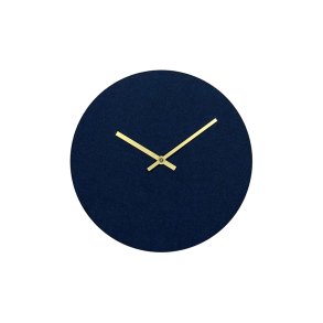 Hemverk Vgur 28 cm - Felt Dark Blue/Guldfarvet Viser 