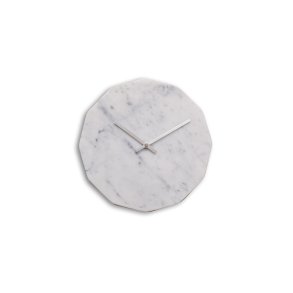 Hemverk Vgur 28 cm - Marble Bianco/Slvfarvet Viser