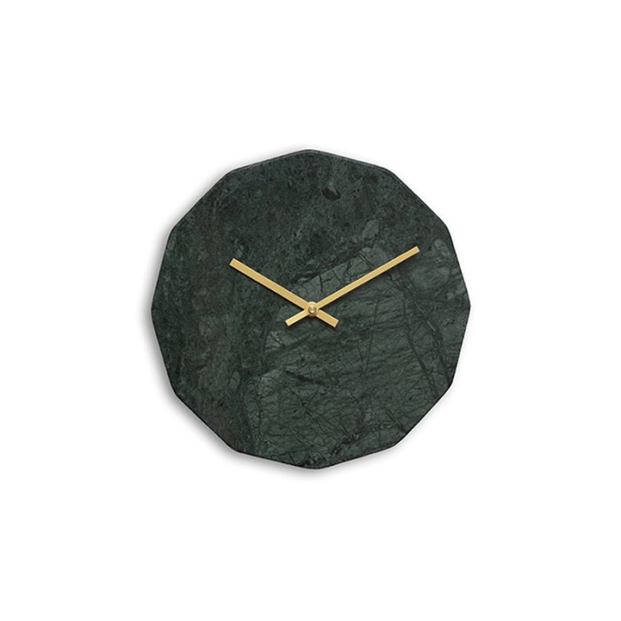 Hemverk Vgur 28 cm - Marble Verde/Guldfarvet Viser