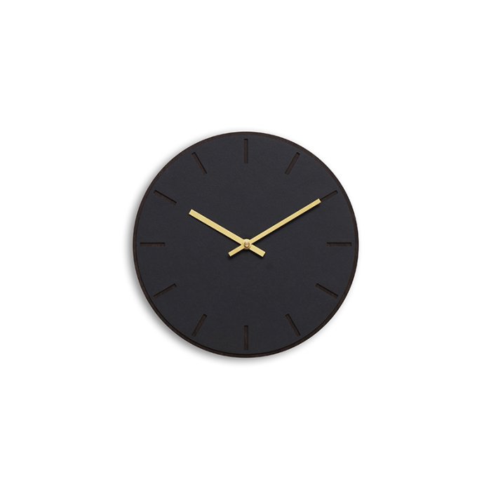 Hemverk Vgur 28 cm - Nero Mrk Eg/Guldfarvet Viser