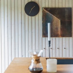 Hemverk Vgur 28 cm - Nero Mrk Eg/Kobberfarvet Viser