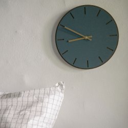 Hemverk Vgur 28 cm - Smokey Blue Mrk Eg/Kobberfarvet Viser