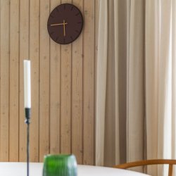 Hemverk Vgur 38 cm - Burgundy Mrk Eg/Guldfarvet Viser