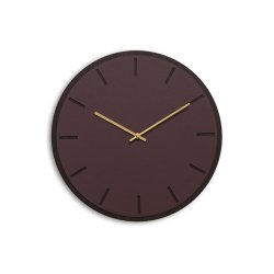 Hemverk Vgur 38 cm - Burgundy Mrk Eg/Guldfarvet Viser