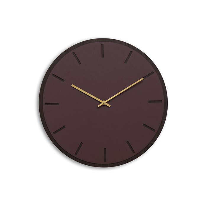 Hemverk Vgur 38 cm - Burgundy Mrk Eg/Guldfarvet Viser