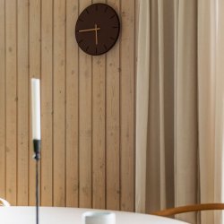 Hemverk Vgur 38 cm - Burgundy Mrk Eg/Kobberfarvet Viser