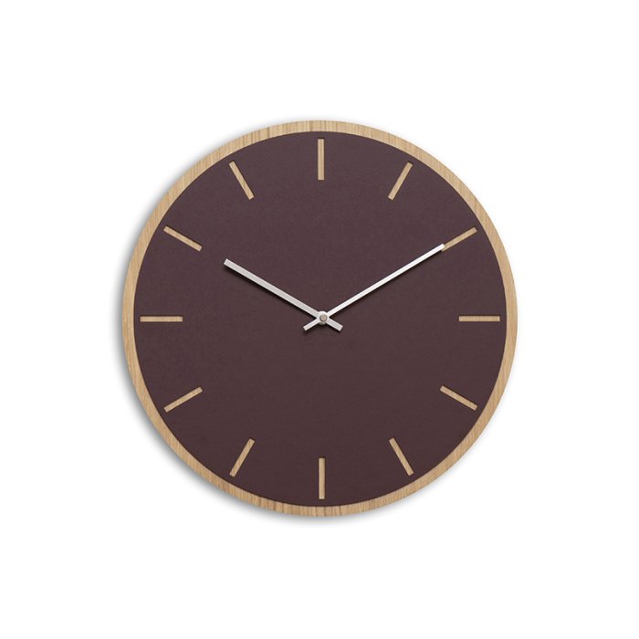 Hemverk Vgur 38 cm - Burgundy Eg/Slvfarvet Viser