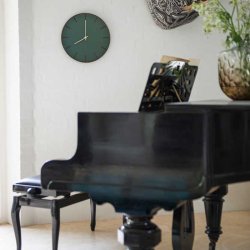 Hemverk Vgur 38 cm - Conifer Mrk Eg/Guldfarvet Viser