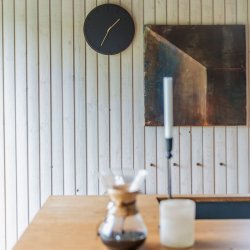 Hemverk Vgur 38 cm - Nero Mrk Eg/Guldfarvet Viser